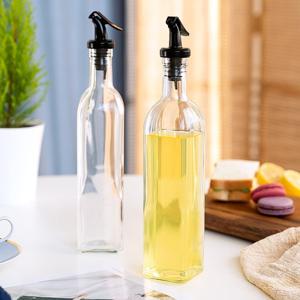 샘나 특허 원터치글라스 오일병 2p세트 500ml 소스병 양념통 참기름병 유리 간장병