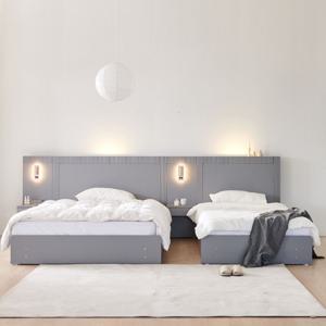 펠리스 LED 수납 호텔침대프레임 SS/Q 2colors