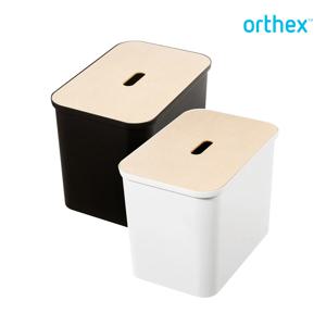 재생 플라스틱 소재 업사이클링 분리수거함 (화이트/블랙)