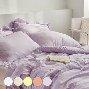 보송보송 살랑 워싱 프릴 차렵이불(단품) 5COLOR(SS/ Q)