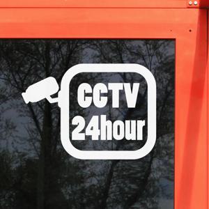 둥근사각 cctv 24hour 가게 매장 도어스티커