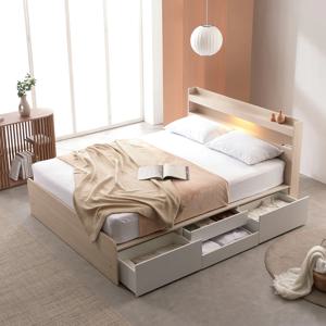 아너스 LED 벙커 포서랍 수납침대 SS/Q (매트포함)