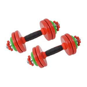 무게조절 덤벨 15KG 컬러덤벨 아령 조립식덤벨 웨이트 홈트 덤벨세트 아령세트(K4-58)