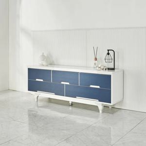 피오니 거실장 티비 다이 TV장식장 높은 서랍 2단 1600 UV하이그로시