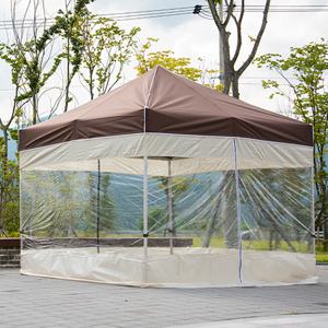 알루미늄스틸 일체투명풀세트 3X3 천막 전체투명천막 우레탄벽면 캠핑 차박