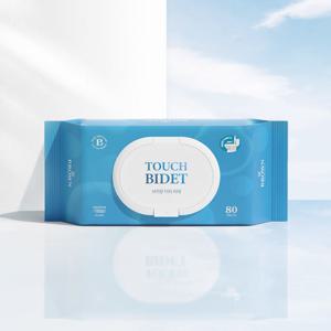 터치비데 화장실용 물티슈 80매 캡 10팩