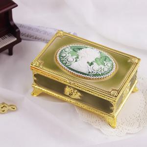 철제사각엔틱보석함 오르골(AH-009A)