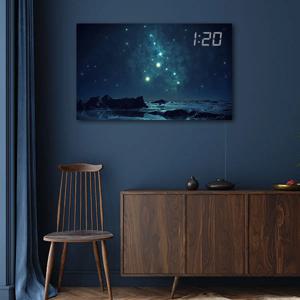 LED 시계 캔버스 프린팅 액자 BEST 100종 선택85-밤하늘1