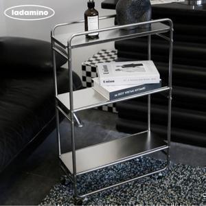 국내유일 304스텐 철제 슬림 미드센츄리모던 트롤리 (3단/4단)