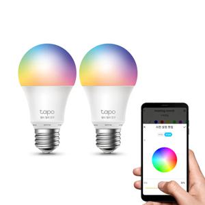 Tapo L530E 2팩 스마트 멀티 컬러 전구 IoT LED 조명