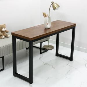 철제 네모 다리 디자인 오피스 책상 1200 x 400 튼튼한 조립식 회의실 슬림 테이블