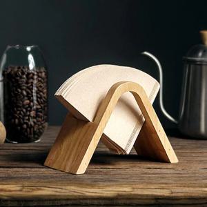 드립 커피 필터 여과지 원목 거치대 홀더