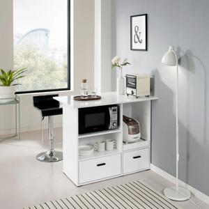 앨런 아일랜드 홈바 식탁 테이블 서랍형 1000 화이트