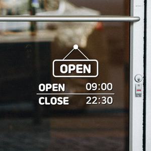 매장용 오픈클로즈 영업시간 안내 데코 인테리어 스티커 24시 TYPE 옵션19