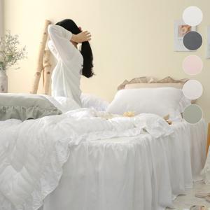 스위트 롱프릴 홑겹 침대스커트 사계절 침대패드/커버 SS/Q/K 5color