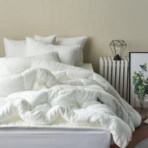 말랑쫀득 매력적인 터치감 세미마이크로 덤블워싱 모찌 차렵이불세트 SS 4colors