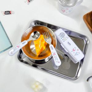 미피 유아 스푼 포크 케이스 세트 아기 어린이 캐릭터 유치원 어린이집 휴대용 숟가락