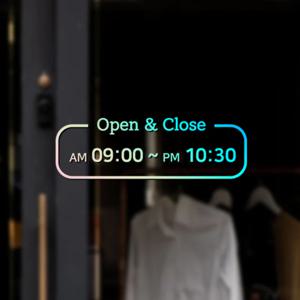 매장용 홀로그램 오픈클로즈 영업시간 안내 데코 인테리어 스티커 홀로그램 TYPE 옵션8