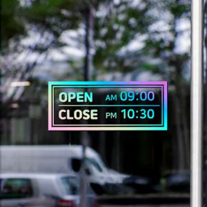 매장용 홀로그램 오픈클로즈 영업시간 안내 데코 인테리어 스티커 홀로그램 TYPE 옵션12