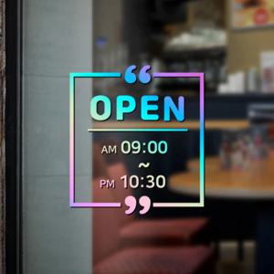 매장용 홀로그램 오픈클로즈 영업시간 안내 데코 인테리어 스티커 홀로그램 TYPE 옵션14