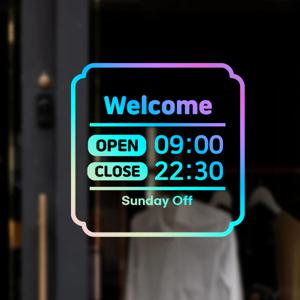 매장용 홀로그램 오픈클로즈 영업시간 안내 데코 인테리어 스티커 홀로그램 TYPE 옵션23