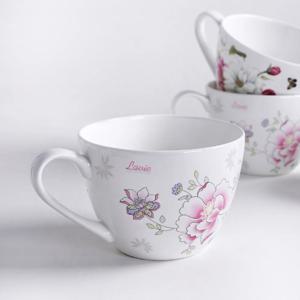 레트로 본차이나 손잡이 라면컵, 시리얼컵 650ml