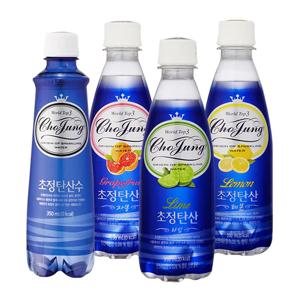 1+1 초정탄산 플레인 라임 레몬 350ml X각24펫 총48펫