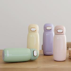 원터치 어린이 물병 보온 보냉 물통 유치원 우주인 텀블러 350ml