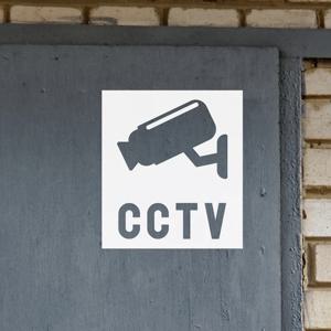사각형 cctv 심플 픽토그램 매장 도어스티커