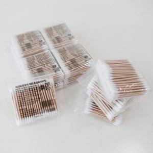 고급 안전한 작작나무 면봉 100pcs
