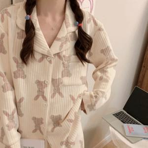 누빔 래빗 토끼 홈웨어 세트