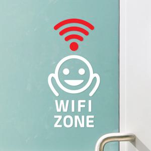 귀여운 아이 머리위 와이파이 wifi zone 가게 매장 스티커