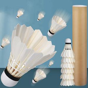 깃털셔틀콕 배드민턴공 고급 깃털 셔틀콕 12개입