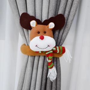 해피 루돌프 커튼 고정 장식끈 인형 타이백 (롱버전)