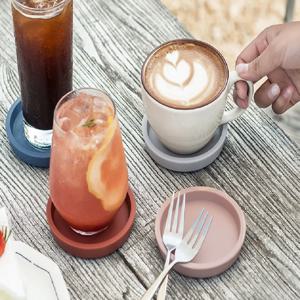 카페 사무실 선물 국산 원형 실리콘 컵 화분 받침 (7컬러)
