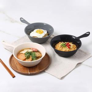 한그릇 손잡이 깊은 면기 라면 우동 그릇 3colors