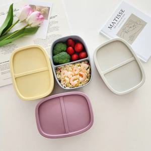 실리콘 도시락통 2칸 4colors