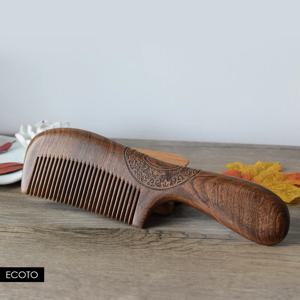 흑금단 두피 마사지 우드브러쉬 나무 빗 18-1