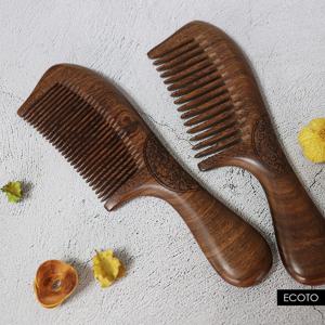 흑금단 두피 마사지 우드브러쉬 나무 빗 19-8
