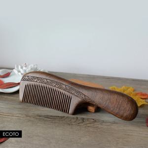 흑금단 두피 마사지 우드브러쉬 나무 빗 20-2