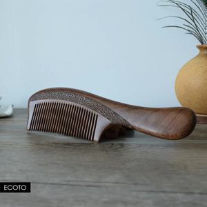 흑금단 두피 마사지 우드브러쉬 나무 빗 20-4