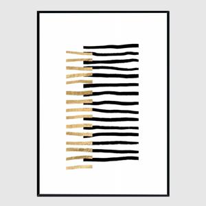 슬림액자 Gold on Black Lines A3사이즈