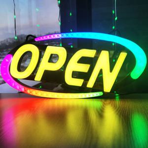 LED OPEN 오픈 네온 사인 영업중 간판 조명 개업선물