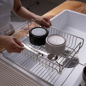 바스켓 분리가 가능한 올스텐 슬라이드형 2 in 1  식기건조대
