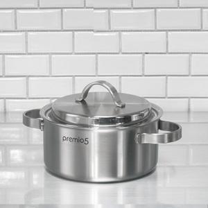 키친아트 프리미오 IH 통5중 양수냄비 20cm  /인덕션겸용 스텐304 냄비세트