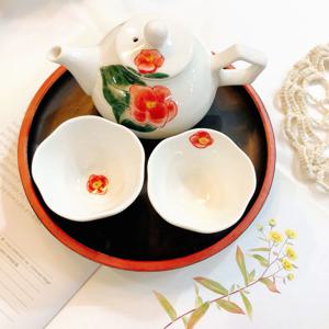 동백 2인 다기 set