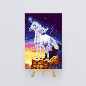 DIY미니이젤형 보석십자수 10x15cm 유니콘과 노을