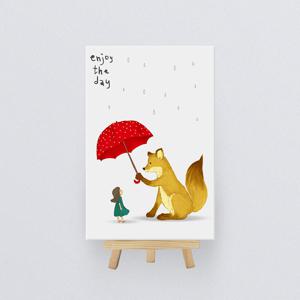 DIY미니이젤형 보석십자수 10x15cm 여우와 소녀