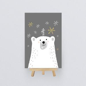 DIY미니이젤형 보석십자수 10x15cm 눈과 북극곰