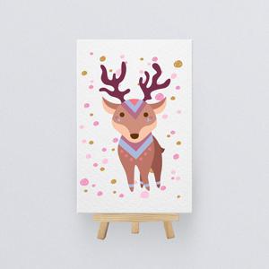 DIY미니이젤형 보석십자수 10x15cm 귀염둥이 사슴